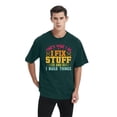 thumbnail image 1 of Whichone That's What I Do I Fix Stuff And I Know Things Funny Graphics Men's Casual Cotton Short Sleeve T-shirt Green 3X-Large, 1 of 9