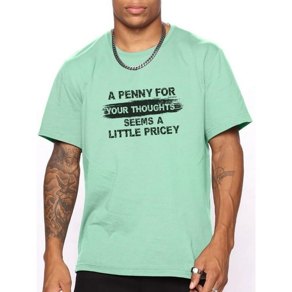 Whichone The Idea Is A Bit Expensive Letter Print S M L XL 2XL Casual Short Sleeve Men's Shirt For Daily Outdoor