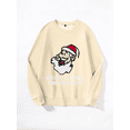 thumbnail image 1 of Whicone Men's Crewneck Sweatshirt Nice Level Unlocked Christmas Pixel Santa Print - Unisex Loose Fit, 100% Polyester, 3 Colors, S-XXL, 1 of 6
