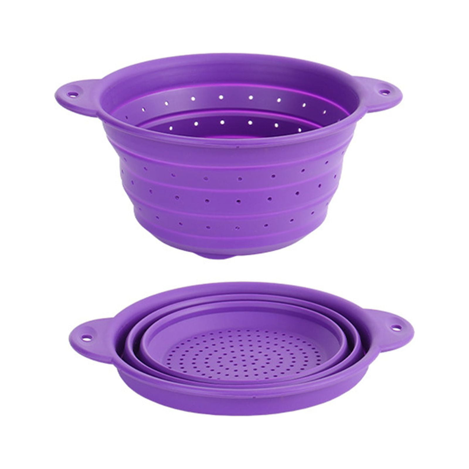 Whigetiy Folding Silicone Drain Fruit Vegetable Wash Colander Kitchen ...