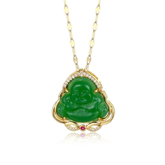 Whigetiy Resin Maitreya Buddha Pendant Necklace Unisex Jewelry Fashion Magical Amulet