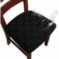 thumbnail image 1 of Whihome Jacquard Dining Chair Covers Black 6 Piece Waterproof Seat Covers for Dining Room Chairs  Stretch Chair Covers Removable Kitchen Chair Seat Cushion Slipcovers, 1 of 7