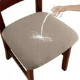 thumbnail image 1 of Whihome Waterproof Seat Covers for Dining Room,Stretch Chair Seat Covers Kitchen Chair Cushion Slipcovers Washable(Taupe,6Pcs), 1 of 7