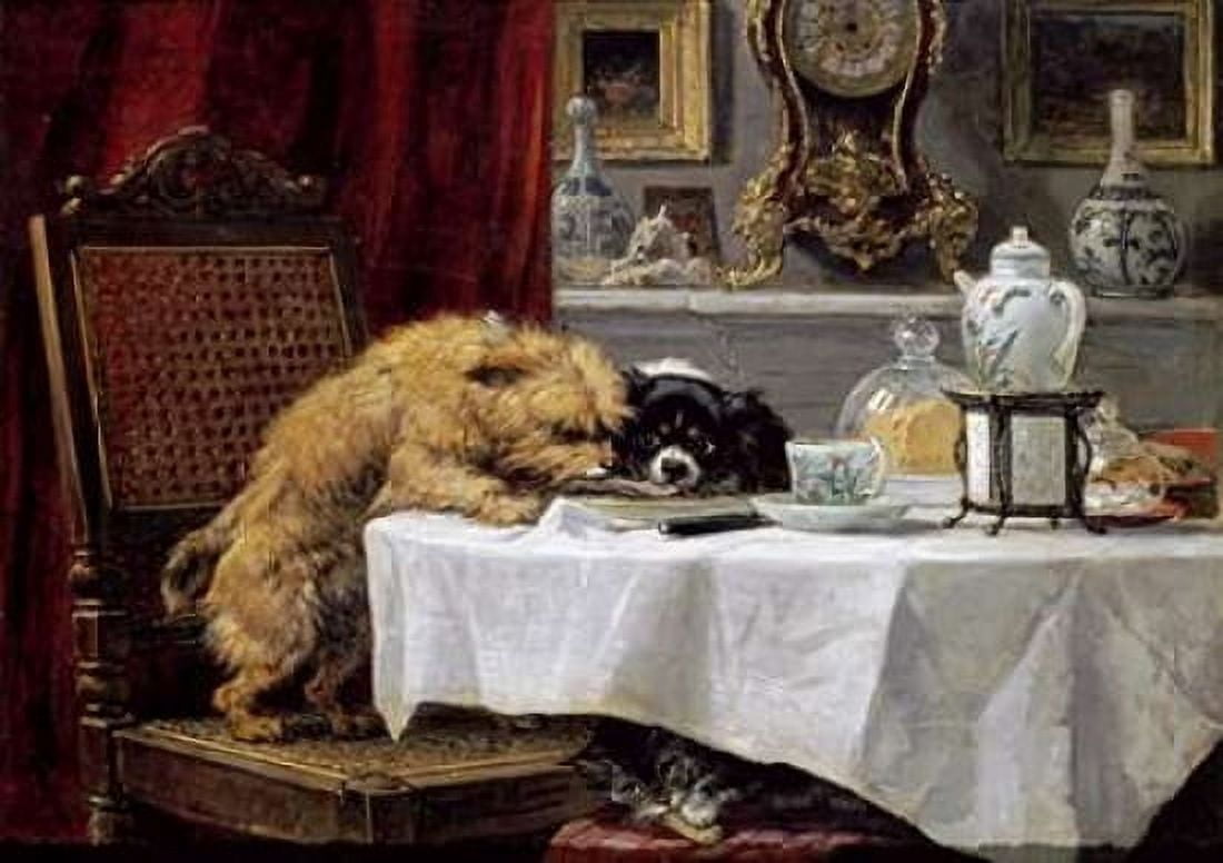 While Masters Away Canvas Art - Henriette Ronner-Knip (20 x 28)