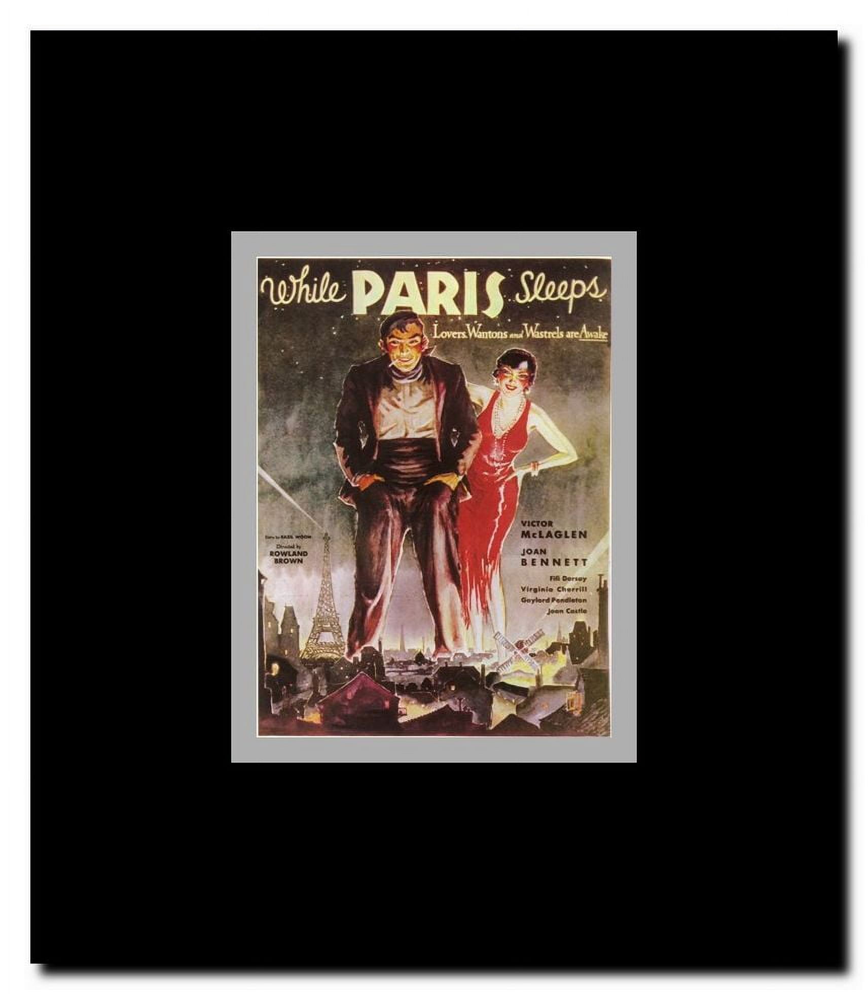 While Paris Sleeps Framed Movie Poster