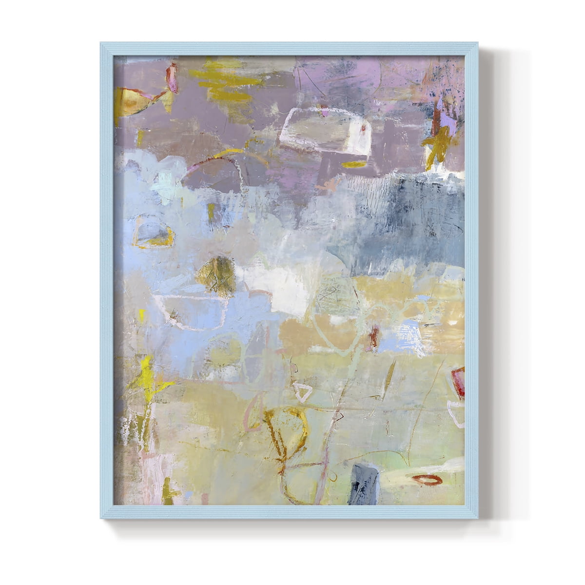 Whilst I Framed Print in Blue Solid Wood 11 x 14 Framed Print