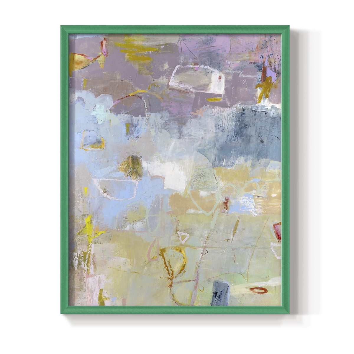 Whilst I Framed Print in Green Solid Wood 11 x 14 Framed Print