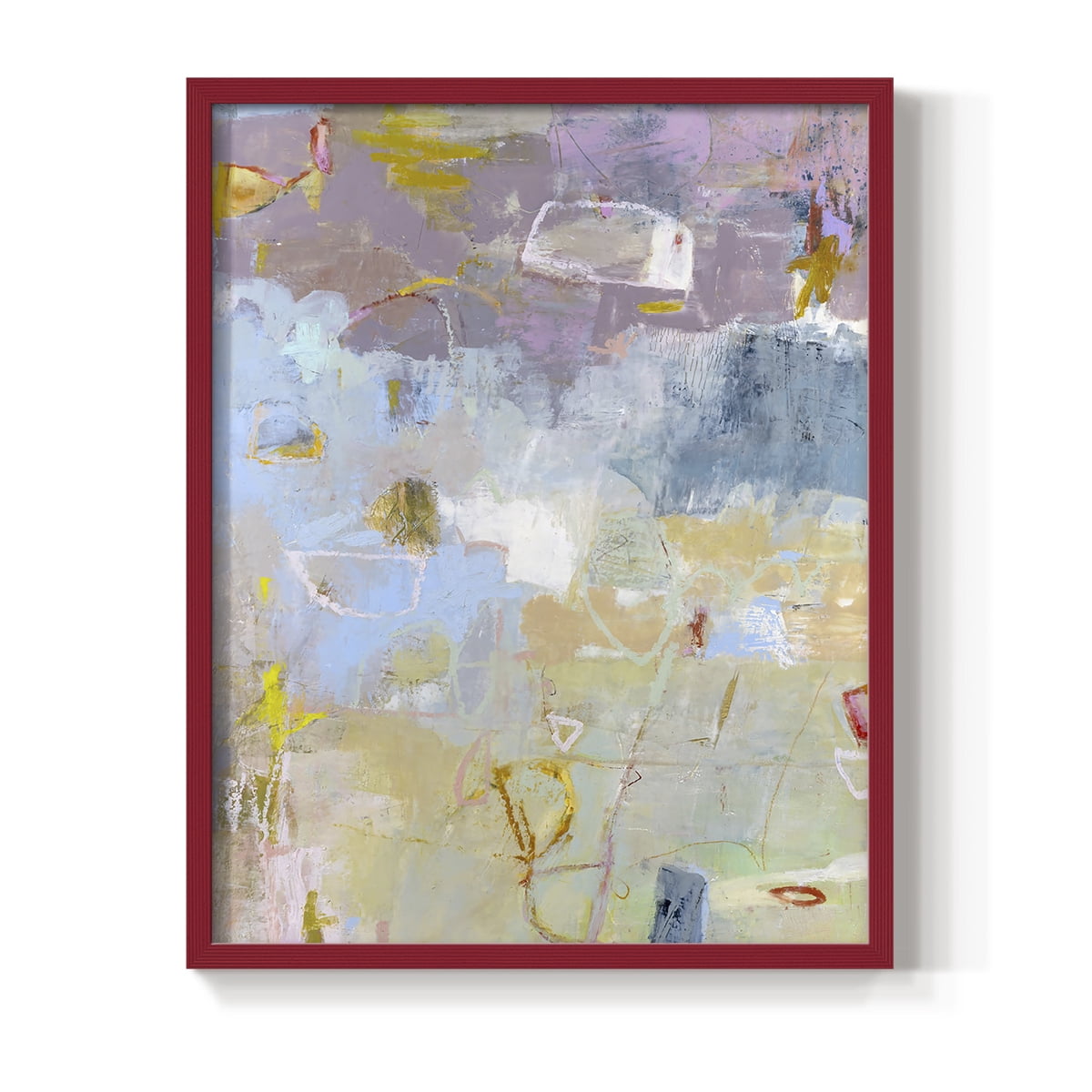 Whilst I Framed Print in Red Solid Wood 11 x 14 Framed Print
