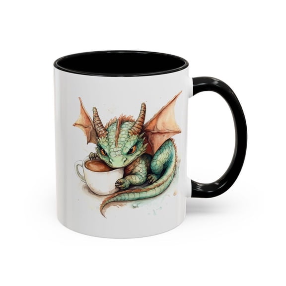 WhimsiC1Al Dragon Coffee Mug, MagiC1Al Creature Mug, F11antasy Gift, Dragon Lover's Cup, Unique Office Mug, Coffee Lover's Gift