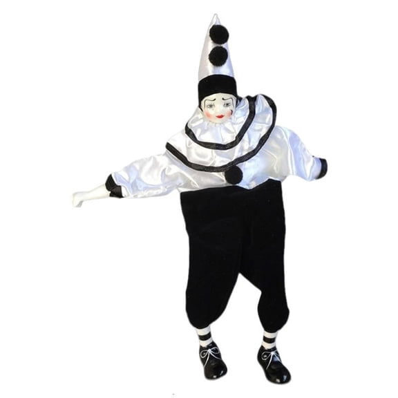 Whimsical 16 Inch Porcelain Doll Clown Puppet Collectible For Home Decors And Gifts Harlequin Clown Porcelain Doll