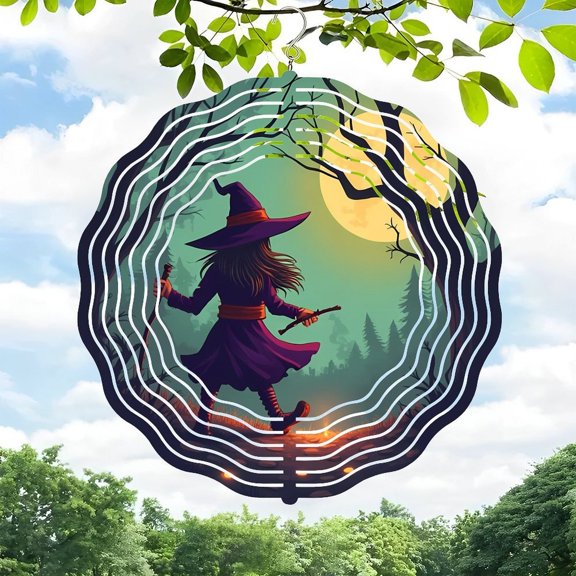 Whimsical 3D Metal Hanging Wind Spinners - Enchanting Garden Decor with Intricate Patterns & Serene Design for Yard and Outdoor Spaces