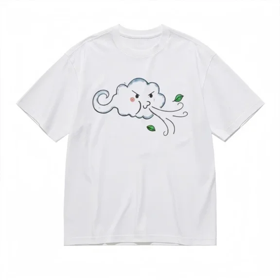 Whimsical Animated Cloud Graphic Art Tee Unisex S-5XL Hot Trending Shirt, Vintage Birthday Gift