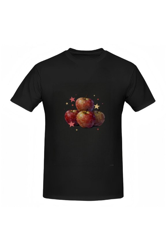Whimsical Apple Cluster Graphic Tee for Adults