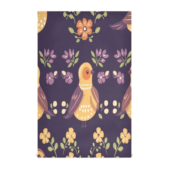 Whimsical Bird Pattern Kitchen Towels Set of 4 Tea Towels for Kitchen Decorative Waffle Dishcloths 28x18in