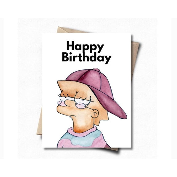 Whimsical Birthday Greeting Card - Funny Character Design with Envelope - Perfect for Celebrations