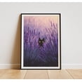 thumbnail image 1 of Whimsical Black Cat In Lavender Field, Cozy Vintage Floral Wall Art Print Home Decor #1959, 8x12 UNFRAMED, 1 of 3