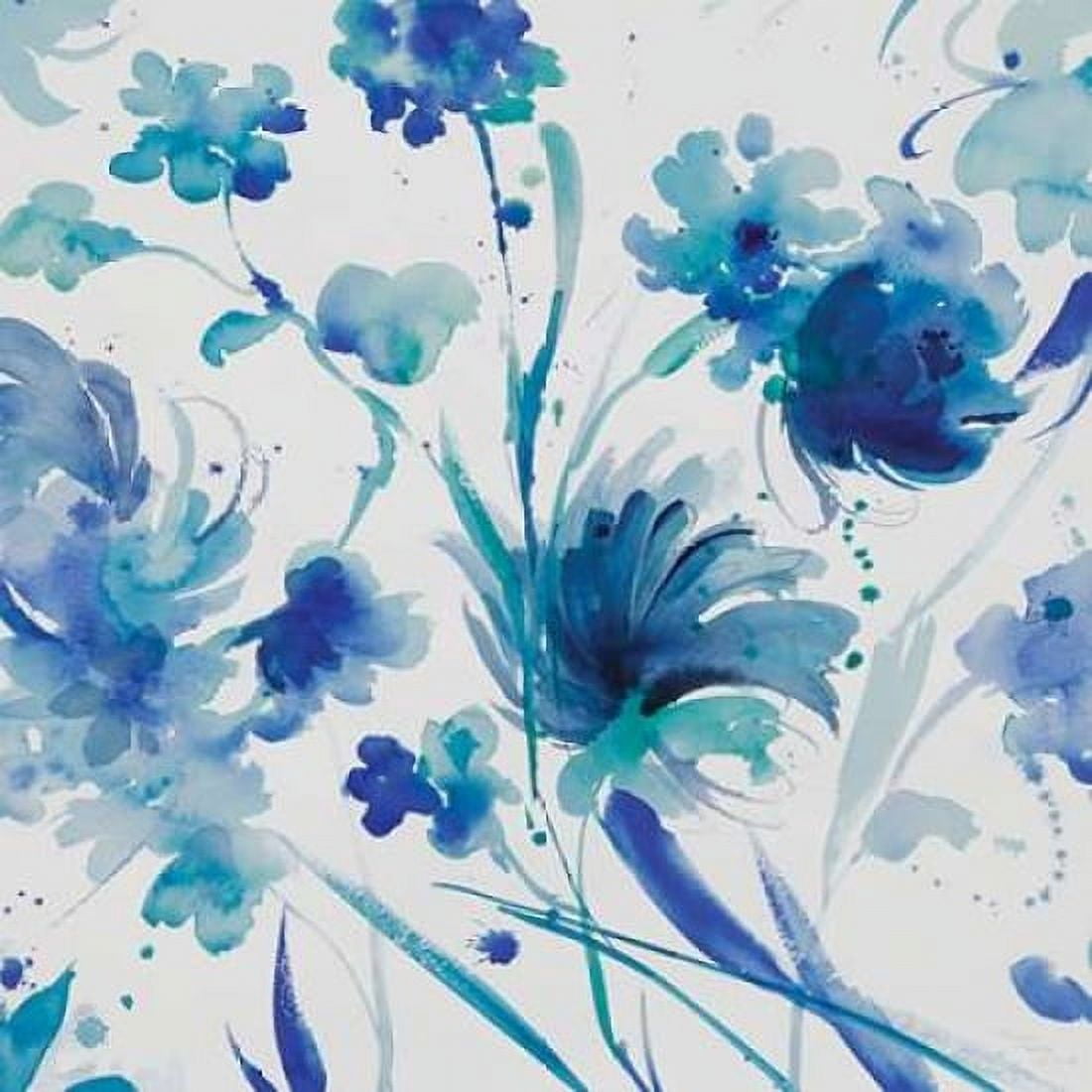 Whimsical Blues I Canvas Art - Theresa Troise Heidel (24 x 24)