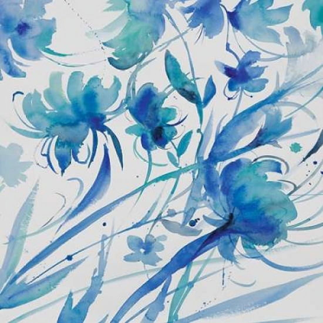 Whimsical Blues II Canvas Art - Theresa Troise Heidel (24 x 24)