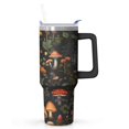 thumbnail image 1 of Whimsical Boho Mushroom Tumbler with Handle Lid Straw, Magical Forest Mushrooms Stainless Steel Insulated Travel Coffee Mug Cup, Psychedelic Trippy Fungi Gift for Women Men, 1 of 5