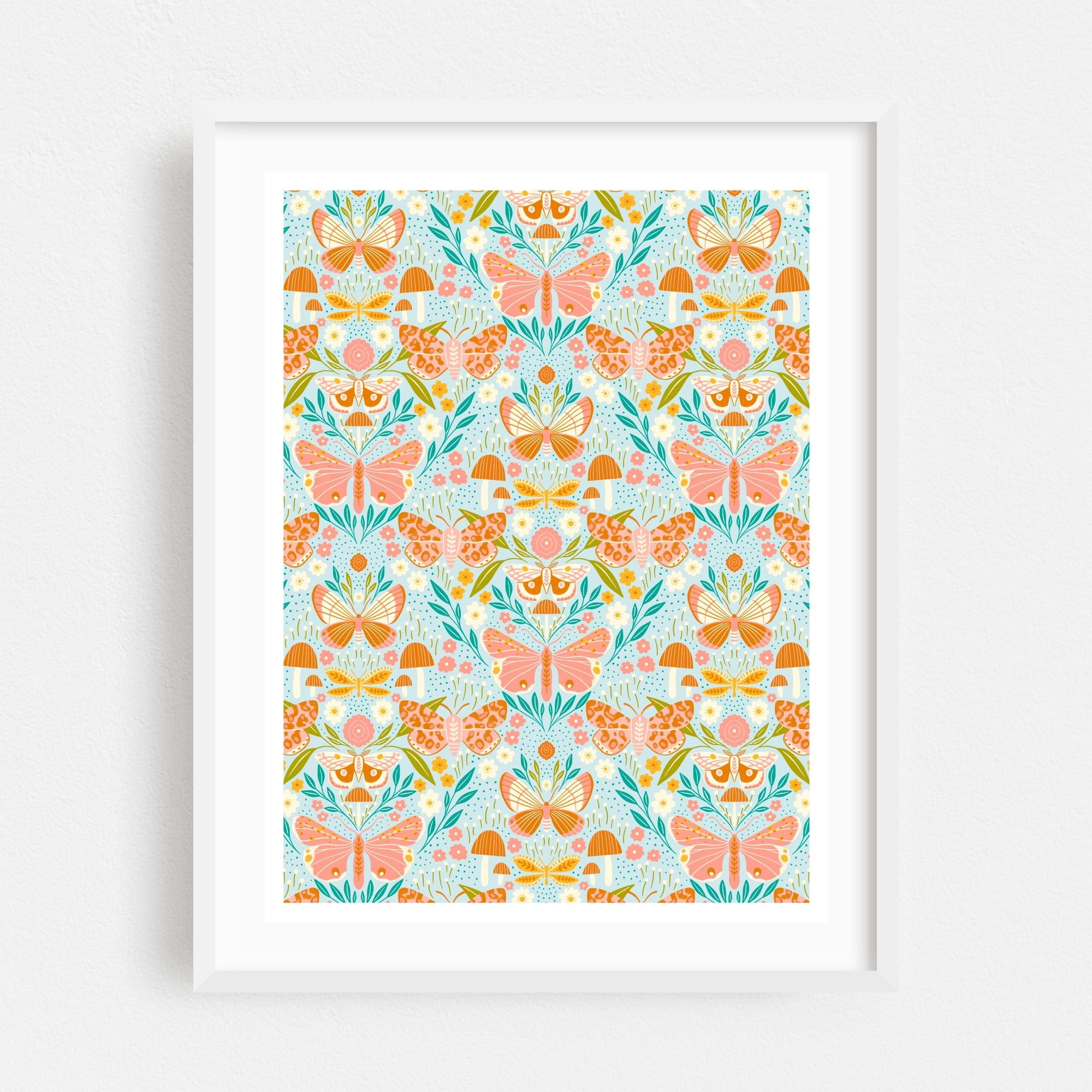 Whimsical Butterflies and Wildflowers - Digital Art Butterfly Floral ...