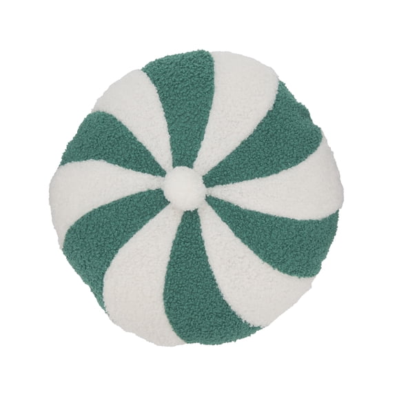 Whimsical Candy Cane Poly Filled Throw Pillow
