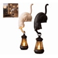 thumbnail image 1 of Whimsical Cat with Lantern Shelf Decor, Resin Cat with Lantern Shelf Decor, Cat Figurine with LED Night Light for Bookshelves, Porches, Patios, Gift for Cat Lovers,All, 1 of 5