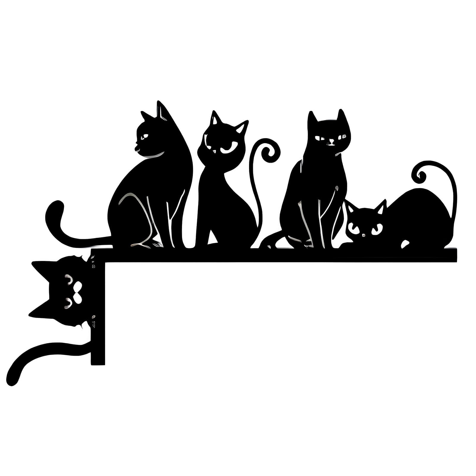 Thumbnail for Cat Wall Brackets Black Framed