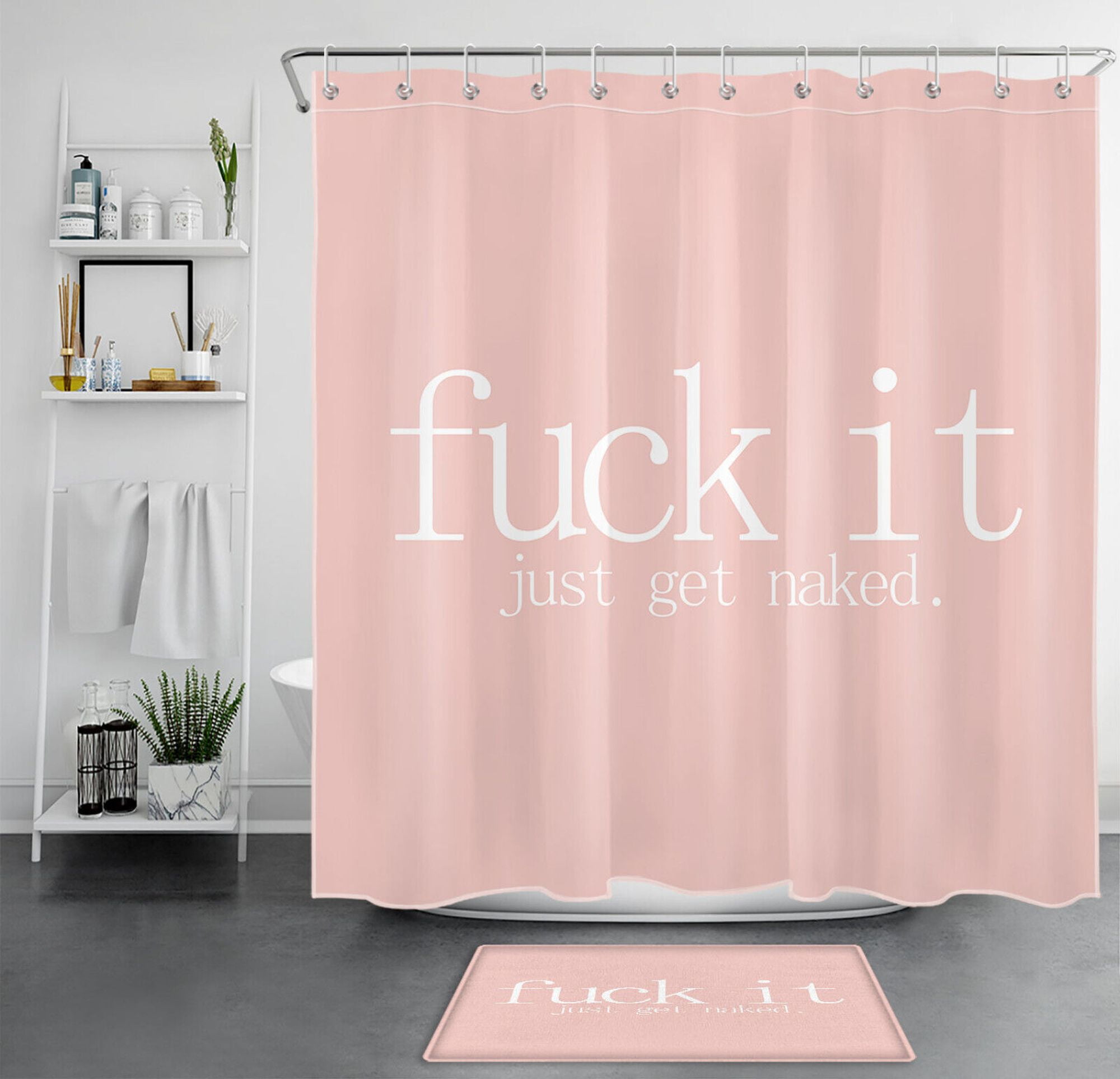 Whimsical Charm: Contemporary Pink Bathroom Set with a Touch of Humor ...