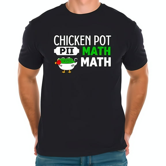 Whimsical Chicken Pot Graphic T-Shirt for Math Lovers - Funny Culinary & Math Design Tee