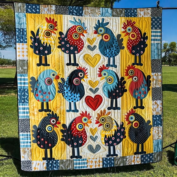 Whimsical Chicks Quilted Blanket - Walmart.com