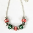 thumbnail image 1 of Whimsical Christmas Glass Beaded Necklace, 1 of 1