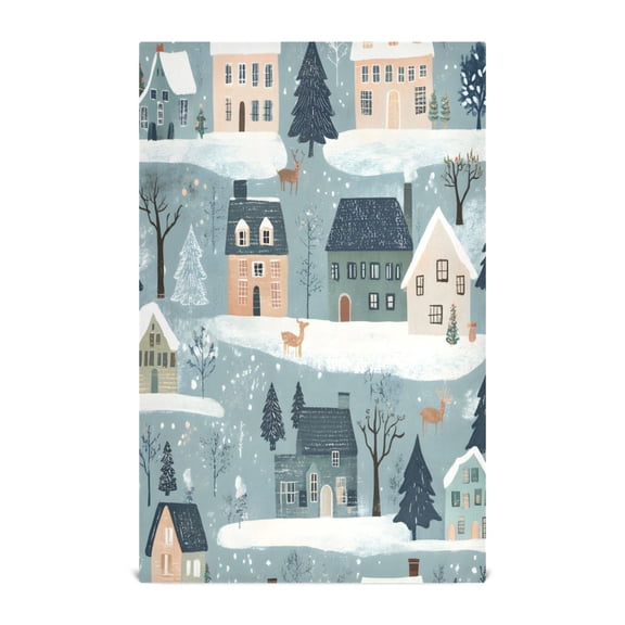 Whimsical Christmas Kitchen Towels Dishcloth Decorative Waffle Towels Multi Use Tea Towel Dish Cloths 28x18in