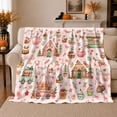 thumbnail image 1 of Whimsical Christmas Sweets Village Baking Scene, Festive Holiday Scene, Warm Flannel Blanket for Kitchen and Dining Room, Art Lovers Christmas Gift, Festive Home Decor, 1 of 9