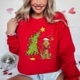 thumbnail image 1 of Whimsical Christmas Tree Sweatshirt, With Dog Max Whoville Tree Shirt, Whimsical Green Star Tree Shirt, Holiday Women Shirt, Christmas Party, 1 of 5