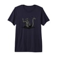 thumbnail image 1 of Whimsical Cowboy Sasquatch Riding Loch Ness Monster Cryptid Premium Tri-Blend T-Shirt, 1 of 5