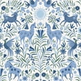 thumbnail image 1 of RoomMates Whimsical Creatures Blue Peel & Stick Wallpaper, 1 of 9