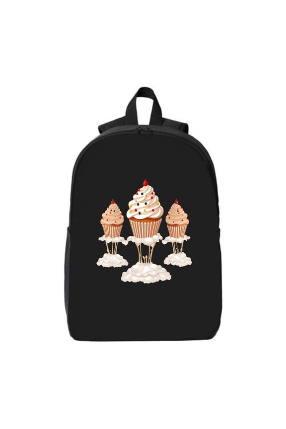 Whimsical Cupcake Clouds Laptop Backpack - Fun 15 " College Travel Bag for Men & Women Perfect for School & iPad