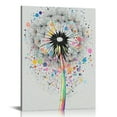 thumbnail image 1 of Whimsical Dandelion Art Print Whimsical Dandelion Art Print - 12x16" Colorful Seeds Blowing Canvas, Unframed Playful Nature Decor, 1 of 5