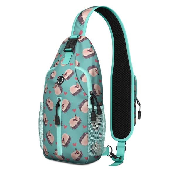 Whimsical Dog Dog Lovers Animal Pet Lovers Print Sling Backpack Crossbody Daypack, Adjustable Shoulder Strap, Lightweight and Durable, Fashionable appearance, Ideal for daily commuting, students