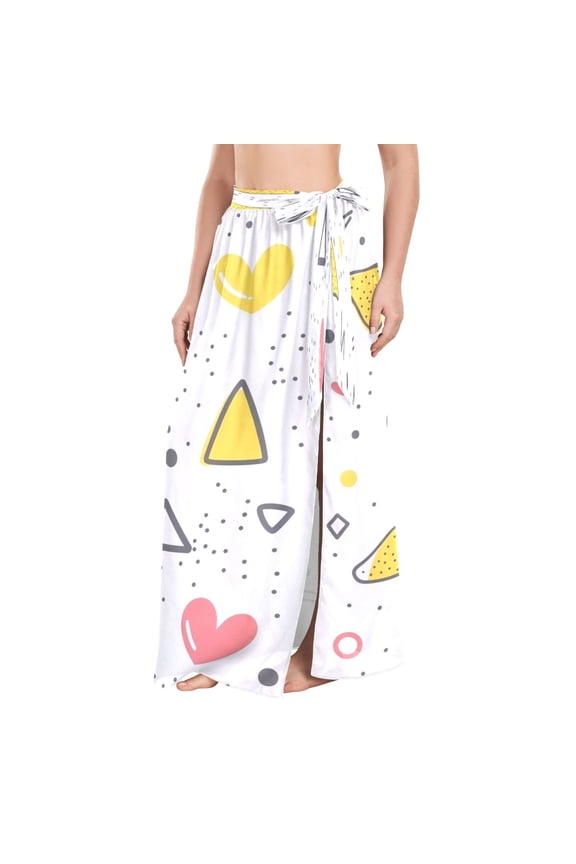 Whimsical Doodle Medley Women's Swimwear Cover Up Beach Dress Strappy Adjustable Strap Summer Beach Versatile Cover Up