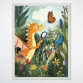 thumbnail image 1 of Whimsical Dragon Butterfly Framed Poster, Fantasy Dragon Nursery Wall Art, Playful Dragon Decor For Kids Room, Magical Nature Scene Wall Art, Modern Wall Decor, 24x36 UNFRAMED, 1 of 2