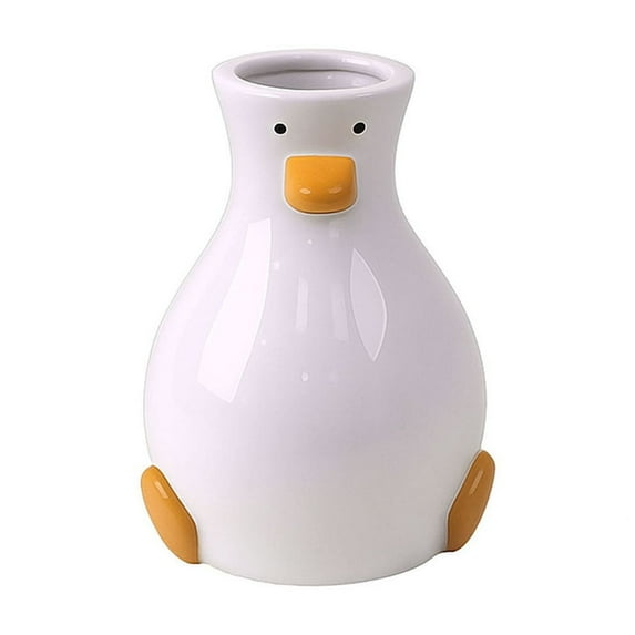 Whimsical Vase - Ceramic Animal Flower Vase for Tulips, Roses & Pampas Grass, Cute Tabletop Decor for Lovers, Vintage & Modern Home Centerpiece