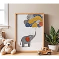 thumbnail image 1 of Whimsical Elephant Nursery Playful Animal Illustration Baby Shower Art Print, Unframed Canvas 24x36in, 1 of 4