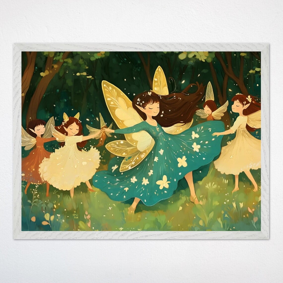 Whimsical Fairy Forest Wall Art, Enchanted Woodland Nursery Decor ...
