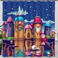 thumbnail image 1 of Whimsical Fantasy Shower Curtain with Colorful Creatures, 1 of 5