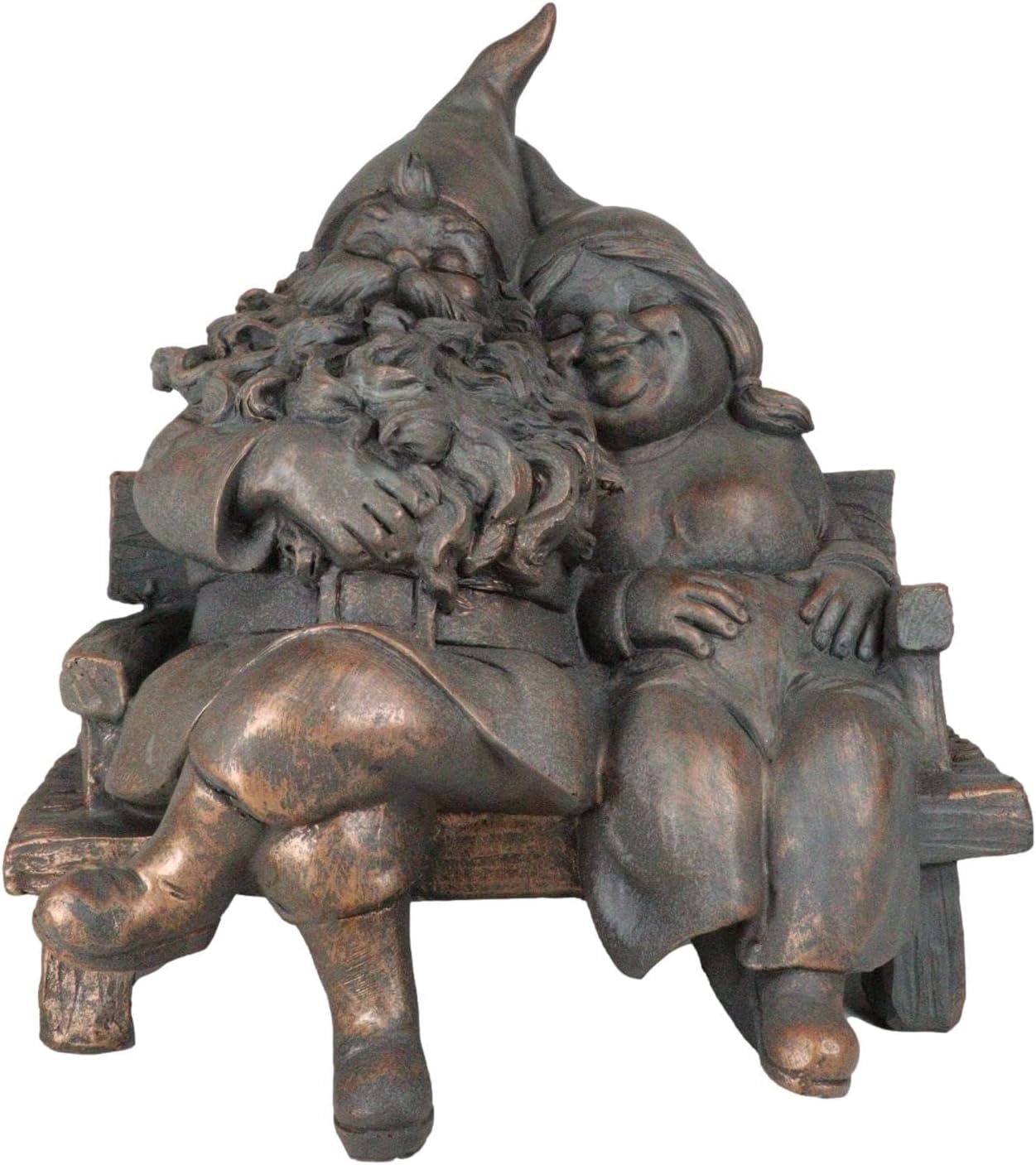 Whimsical Festive Holiday Novelty Love Mr Mrs Gnome Couple Sitting On ...