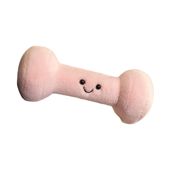 Whimsical Fitness Plush Toy Set For Infants Soft Dumbbell Shape Design Safe Chewable Baby Gift