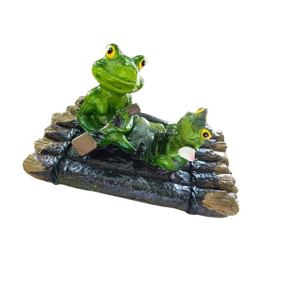 Whimsical Floating Turtles Frogs Boats Resin Sculptures Outdoor/Indoor Decor for Ponds & Shelves