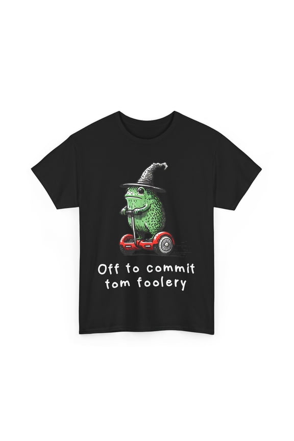 Whimsical Frog Wizard Off to Commit Tom Foolery Frog Meme T-Shirt