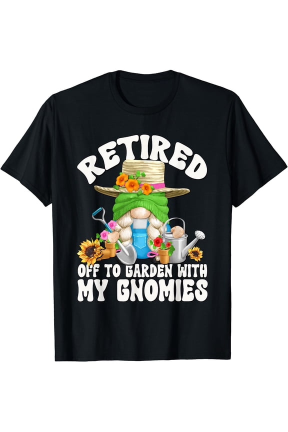 Whimsical Gardening Gnome T-Shirt for Retirement Gift, Perfect for Garden Moms